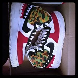 custom bape air force 1